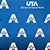 U T A logo background with social work logo